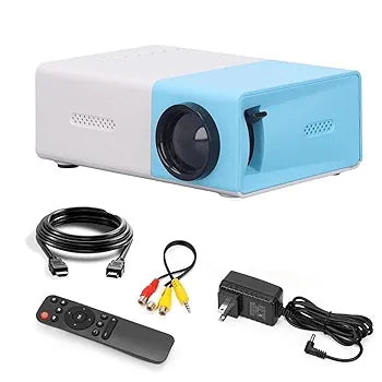 Mini Portable LED Projector with Multiple Interfaces Like AV, Audio, USB, HDMI, Micro SD, Film Projector for Children's, Home Cinema, Compatible with Smartphone/Laptop/PS4/Firestick A1
