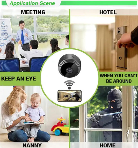 MINI CAMERAN WiFi CCTV Security Camera for Home Outdoor HD Focus WiFi Magnetic Live Stream IP Wireless 1080P Audio Video Nanny Camera for Home Offices Security