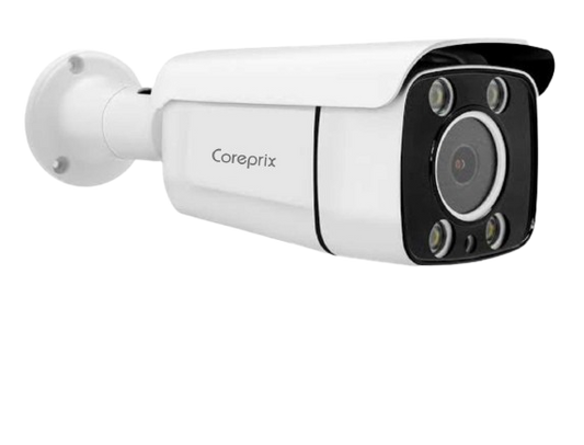 COREPRIX 8MP IP / NETWORK BULLET STARLIGHT CAMERA (6MM) - DUAL LED & INBUILT AUDIO