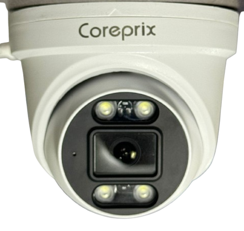 Coreprix 5MP IP Color Night / Dual METAL Dome Camera With POE & Inbuilt MIC -PREMIUM SEARIES METAL