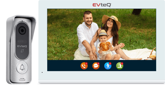 10″ Video Door Phone Kit With Memory & SD Card ( EV-BDP-0210MTW )