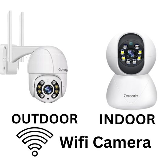 Corepix 3MP WIFI CAMERA 1 Indoor , 1 Outdoor Camera