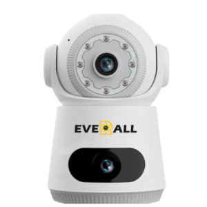 Everall 5MP Dual Lens Robot SIM CCTV Camera (360° Rotation, Night Color Vision, Motion Tracking, No WiFi Required)
